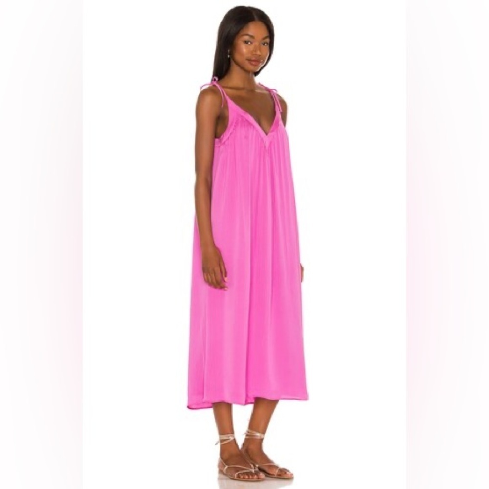 Lovers + Friends Vibrant Pink Yvette Maxi Dress